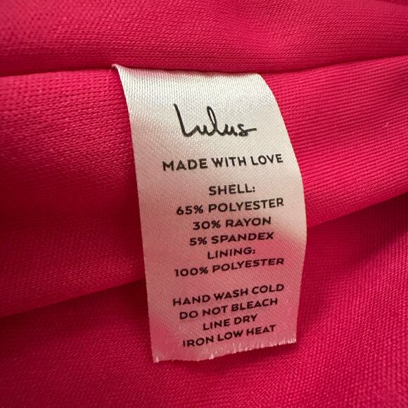 Lulu's Flaunt Your Figure dark pink sleeveless cut-out mini dress size M - Picture 8 of 12